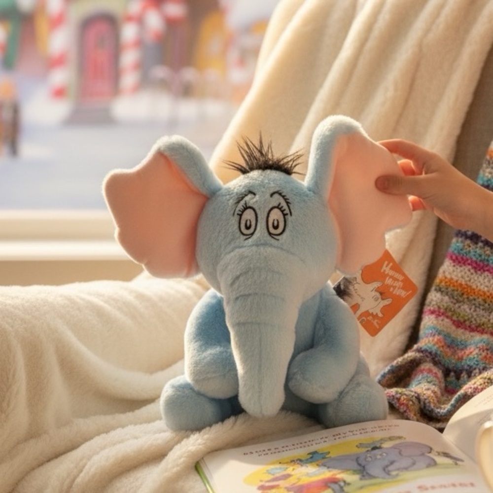 Dr. Seuss NEW - Horton Elephant from Horton hears a Who - 9” tall x 12” square